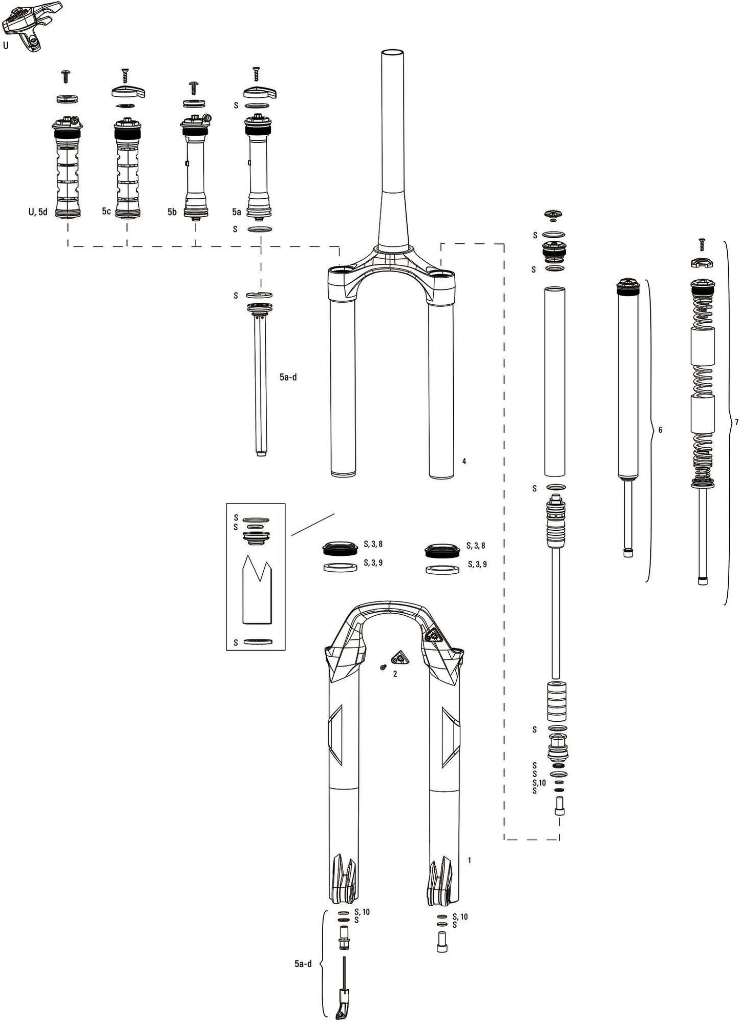 Rockshox Suss.f.Fork Rs Recon Sil.rl 1 1 8 Black Oneloc