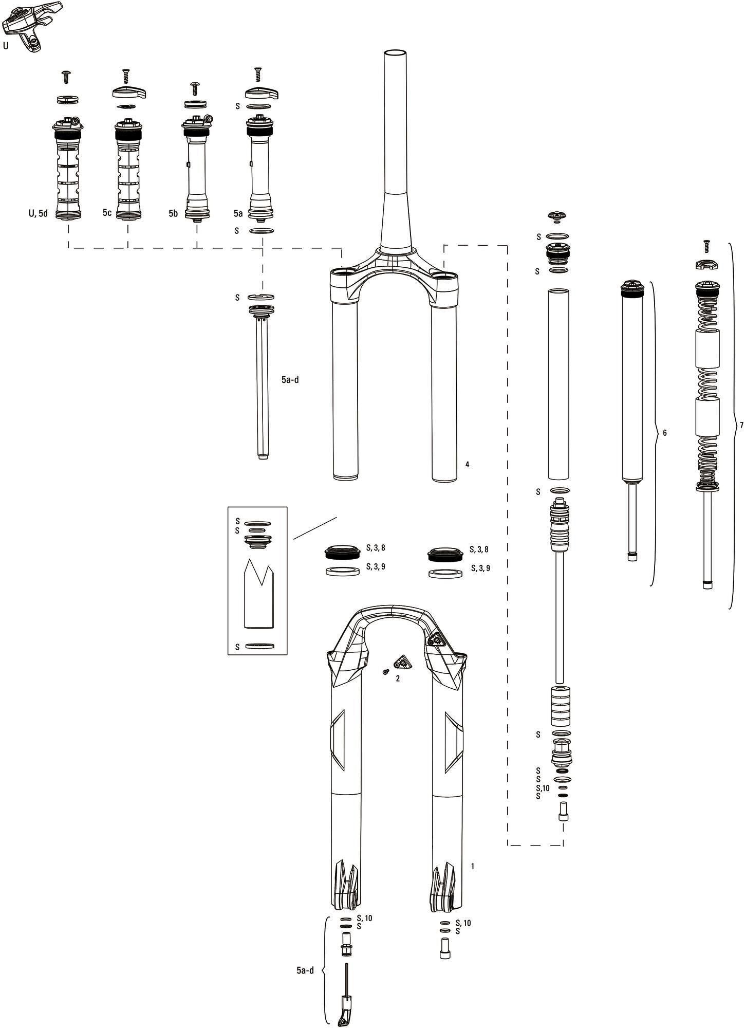 Rockshox Suss.f.Fork Rs Recon Sil.rl 1 1 8 Black Oneloc