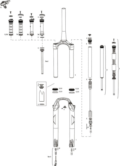 Rockshox Suss.f.Fork Rs Recon Sil.rl 1 1 8 Black Oneloc
