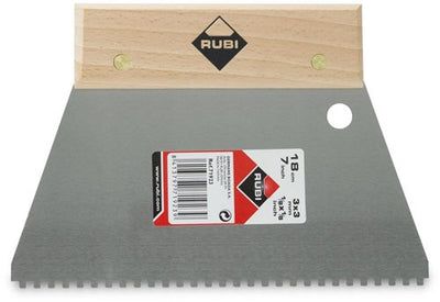 Truelle simple Rubi | 18cm 3x3mm | manche en bois - 71923