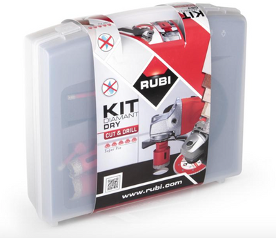 Kit Rubi avec lame de scie TCR et forets drygres | y compris cas - 68923