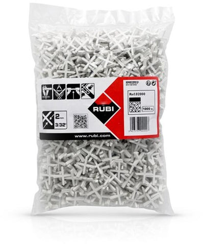Entretoises de joints de carrelage Rubi | 2mm | boîte 1000 pièces - 02000