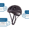 Rucanor City Flow Bicycle Casque E-Bike Ajustement noir réglable Taille 55-58 cm (M)