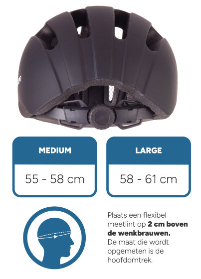Rucanor City Flow fietshelm E-Bike Ajustement noir Taille de Noire 58-61 cm (L)