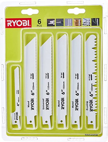 Ryobi rak06rb | Lames de scie alternative 6 pièces - 5132002547 - 5132002547