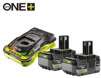 Ryobi rc18150-250x | batterie et chargeur one+ 18v 2x5.0ah lithium+ - 5133005575