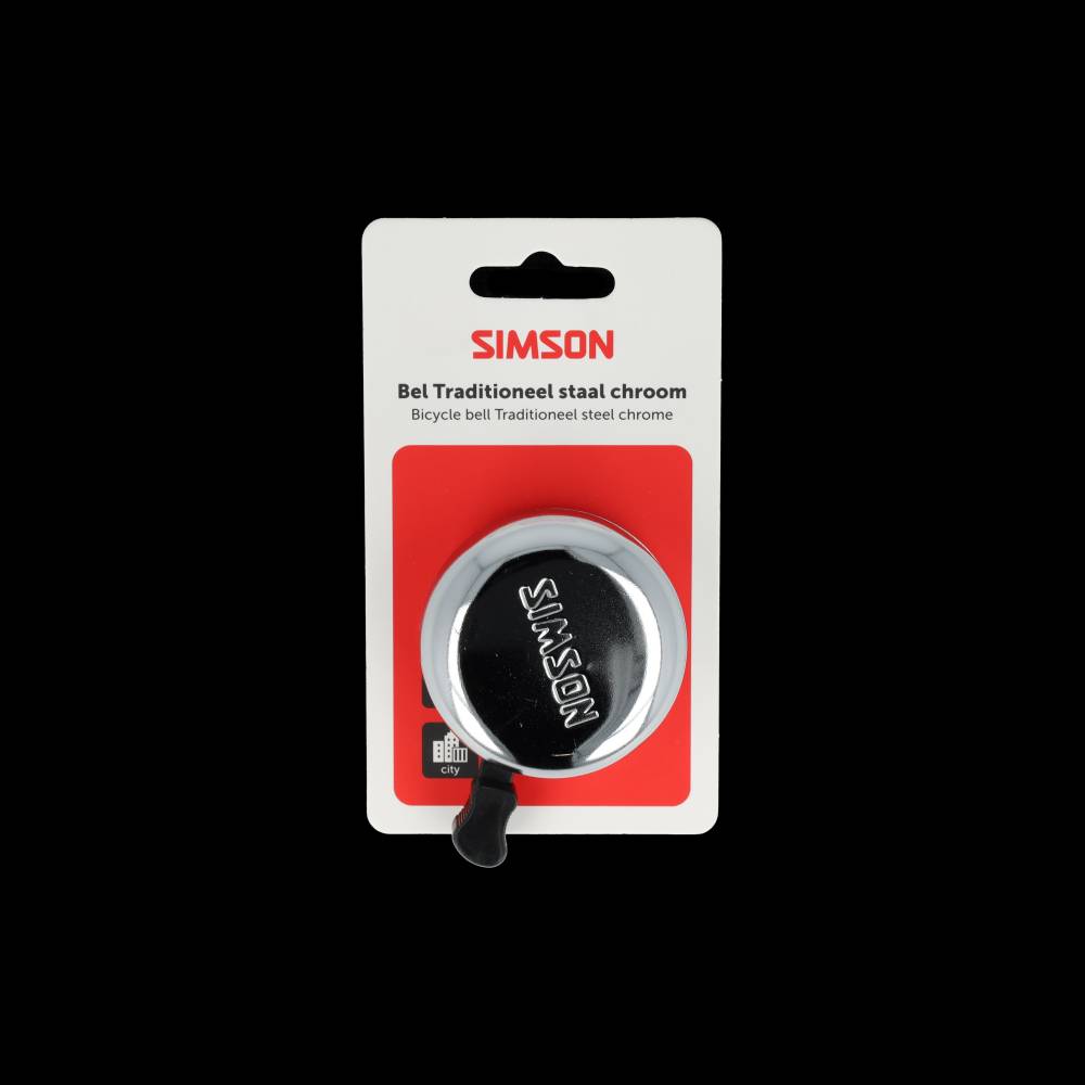Cloche Simson traditionnelle en acier chromé