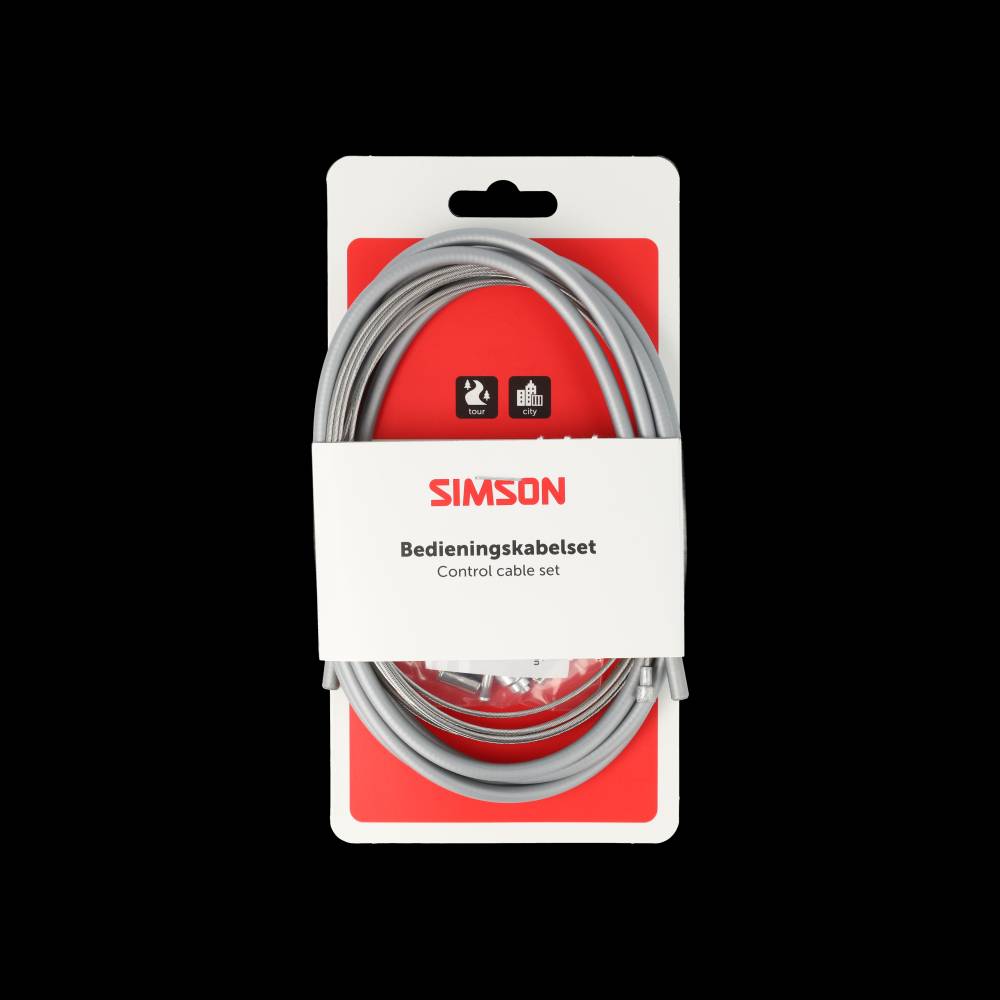 Jeu de câbles de frein Simson complet universel gris inox