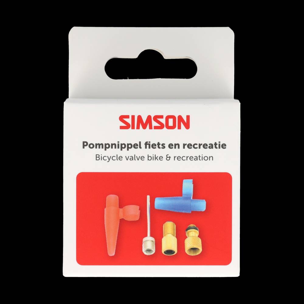 Simson assortiment de tétines de pompe vélo et loisirs 5 pièces