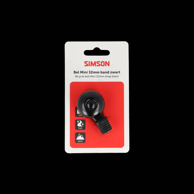 Simson sonnette de vélo mini 32 mm fixation flexible noir