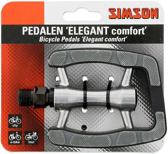 Jeu de pédales Elegant Comfort 9 16 pouces gris noir