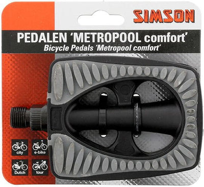 Jeu de pédales Metropolis Comfort 9 16 pouces gris noir