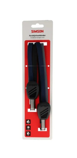 Sangle mousqueton Simson 71cm noir bleu anthracite