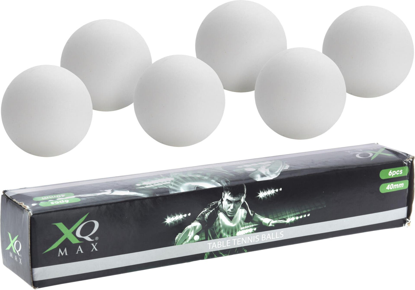 Balles de tennis de table 40mm 6 pièces blanches