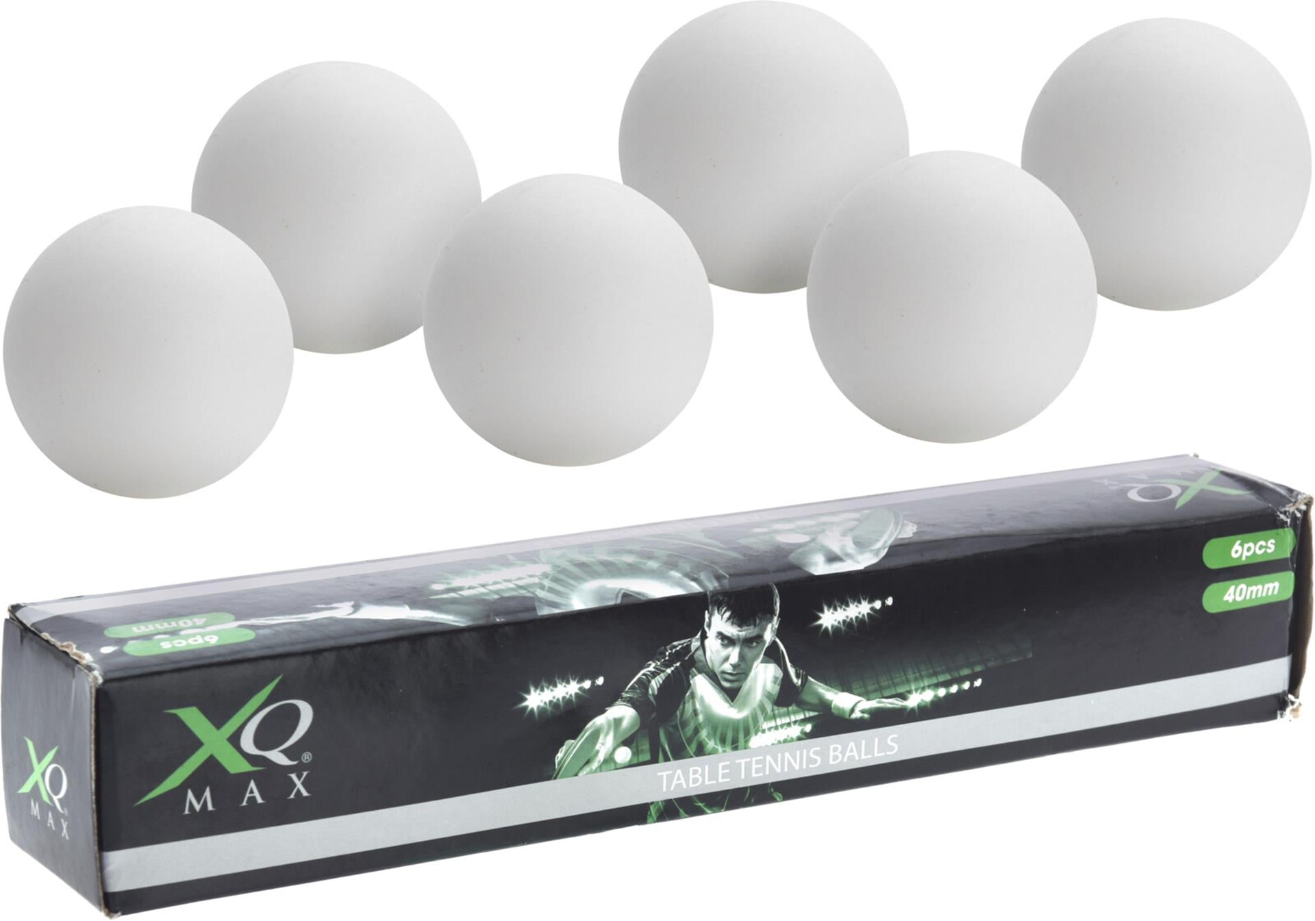 Balles de tennis de table 40mm 6 pièces blanches