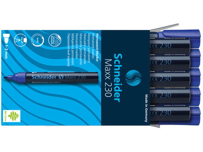 Schneider marqueur permanent 230 rond bleu 10 pcs