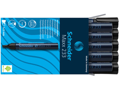 Schneider marqueur permanent 233 burin noir 10 pcs