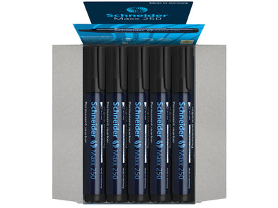 Schneider marqueur permanent 250 burin noir 10 pcs