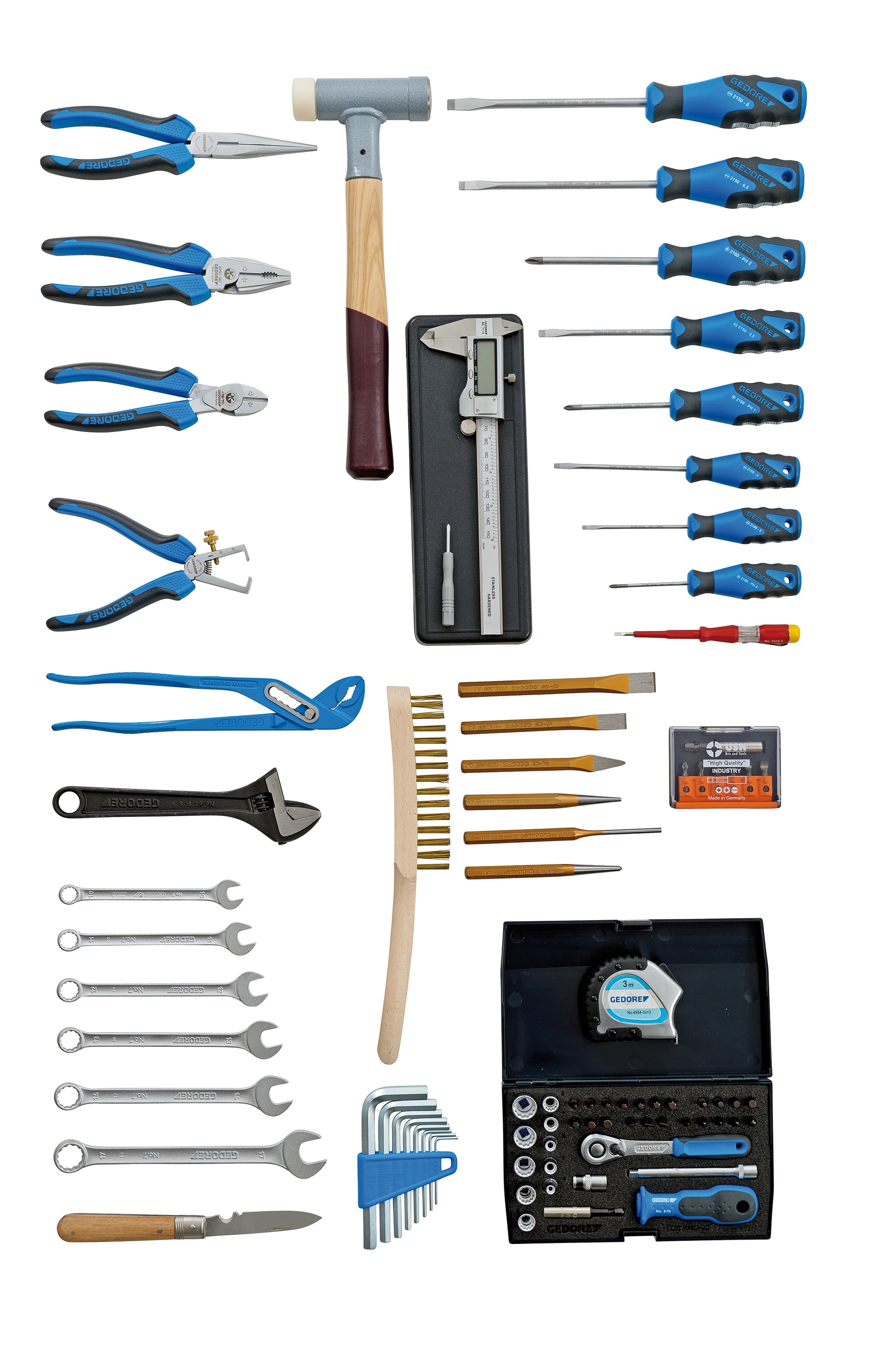 Mallette à outils remplie Gedore | s85-120,02m | 85 pièces - 8061390 - s8511402m