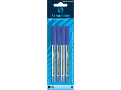 Stylo à bille Schneider 505m bleu paquet de 4 pcs.