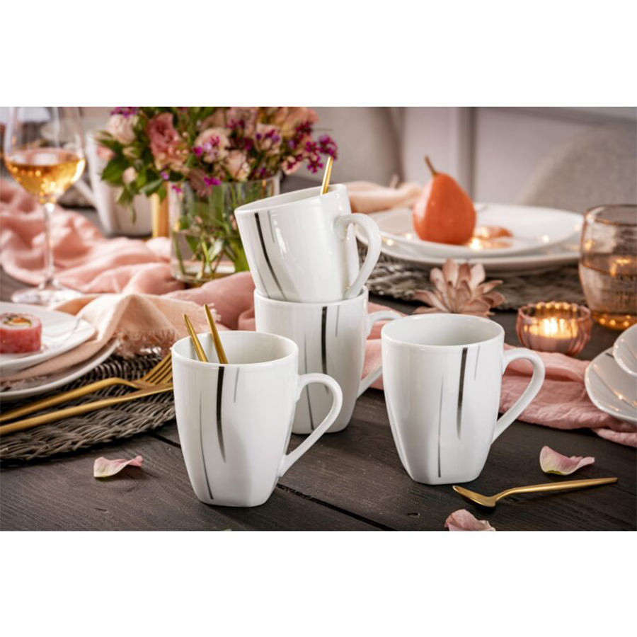 Sänger tasse à café bilgola lignes noires 6 pièces