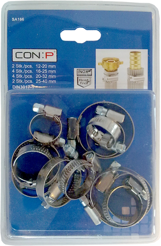 Con:p jeu d'anneaux de tension (mélange 10 pièces) acier inoxydable - sa166
