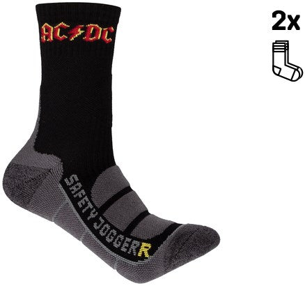Ty safe jogger chaussettes acdc | noir rouge | 1 paire | taille 41-43 - sw5200410