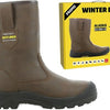 Boîte d'hiver Ty Safe Jogger | Botte de sécurité Alaska + chaussettes + gants + chapeau | marron | taille 43 - si9805430