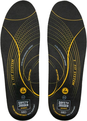 Semelle intérieure Ty Safe Jogger Sj3fitm | noir jaune | taille 43 - 5400950011081