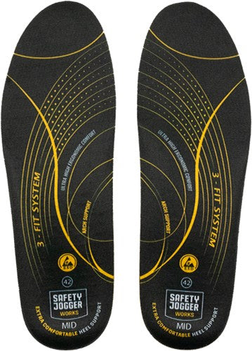 Semelle intérieure de sécurité Jogger sj3fitm | noir jaune | taille 44 - 5400950011098