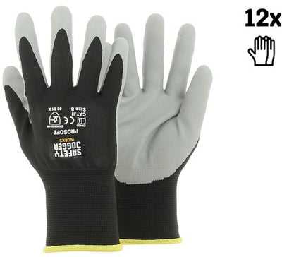 Ty gants de jogging sécurisés prosoft 3121x | gris noir | taille 9 - 00.118.109.09
