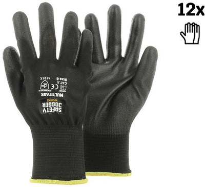 Gants de sécurité Safety Jogger avec une dextérité maximale | 12 pièces | noir | taille 6 - sw0700006