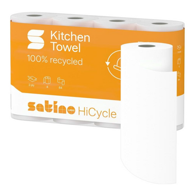 Rouleau de cuisine Satino confort 2 couches 64 feuilles (8x 4 rouleaux)