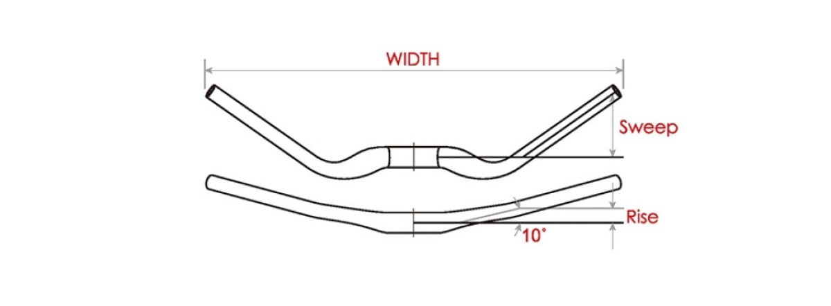 Satori Noirette de direction Bend 31,8 mm noir mat 630 mm (vélo électrique)