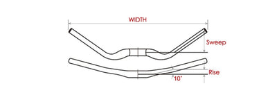 Satori Noirette de direction Bend 31,8 mm noir mat 630 mm (vélo électrique)