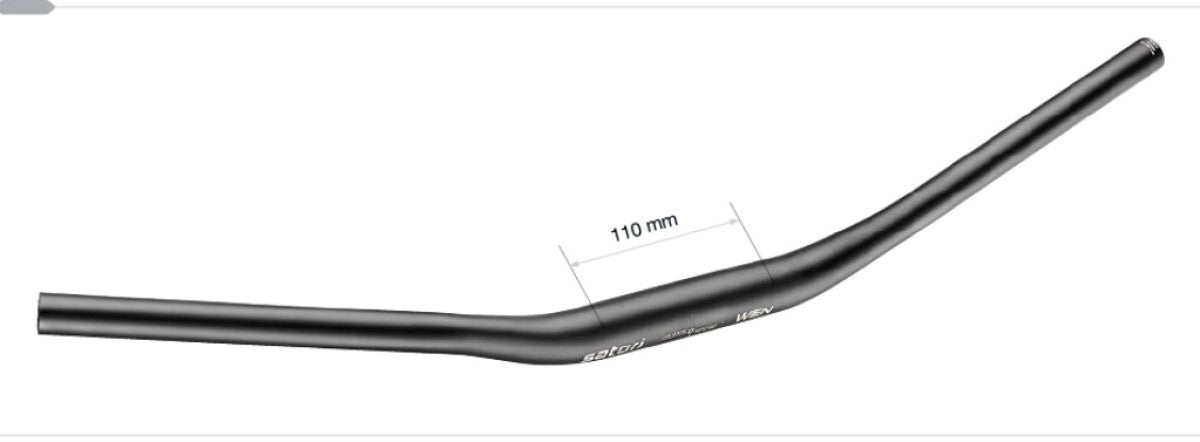 Envoyer Wien Ø31,8 b = 640 mm, 35 ° Bent - Matt Black