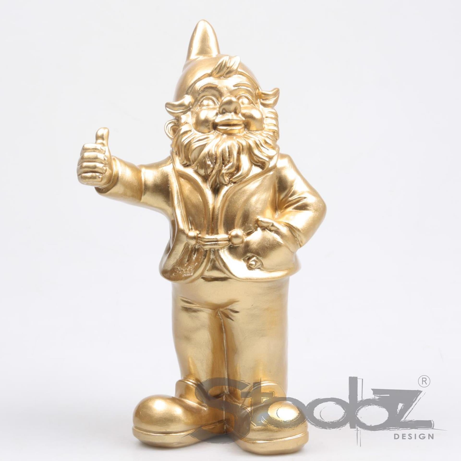 Stoobz design stoobz gnome pouces vers le haut or 31cm