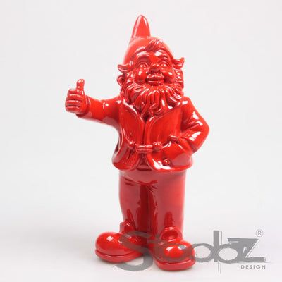 Stoobz design stoobz gnome pouce vers le haut rouge 31cm