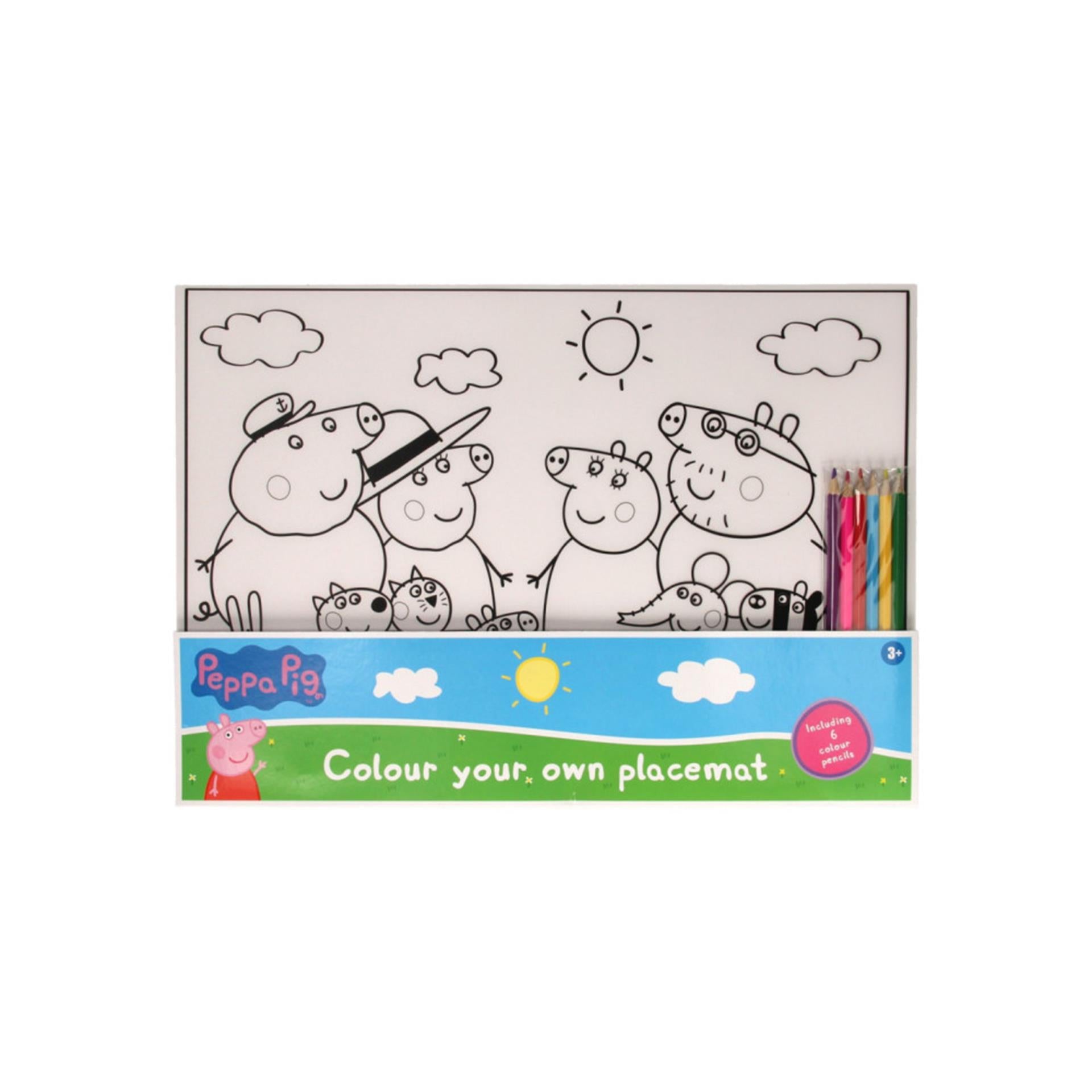 Couleurs de placemat peppa cochon