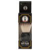 Coiffeurs avant raser la brosse noire