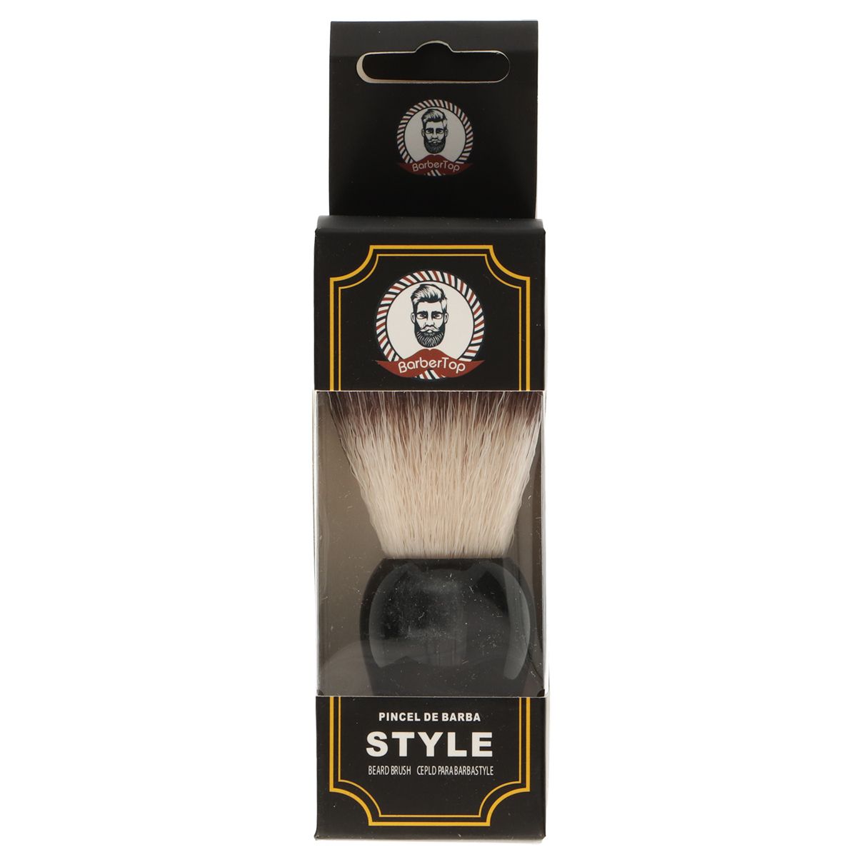 Coiffeurs avant raser la brosse noire