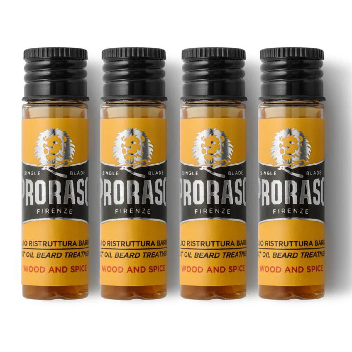 Proraso huile chaude soin barbe épice de bois 4x17ml