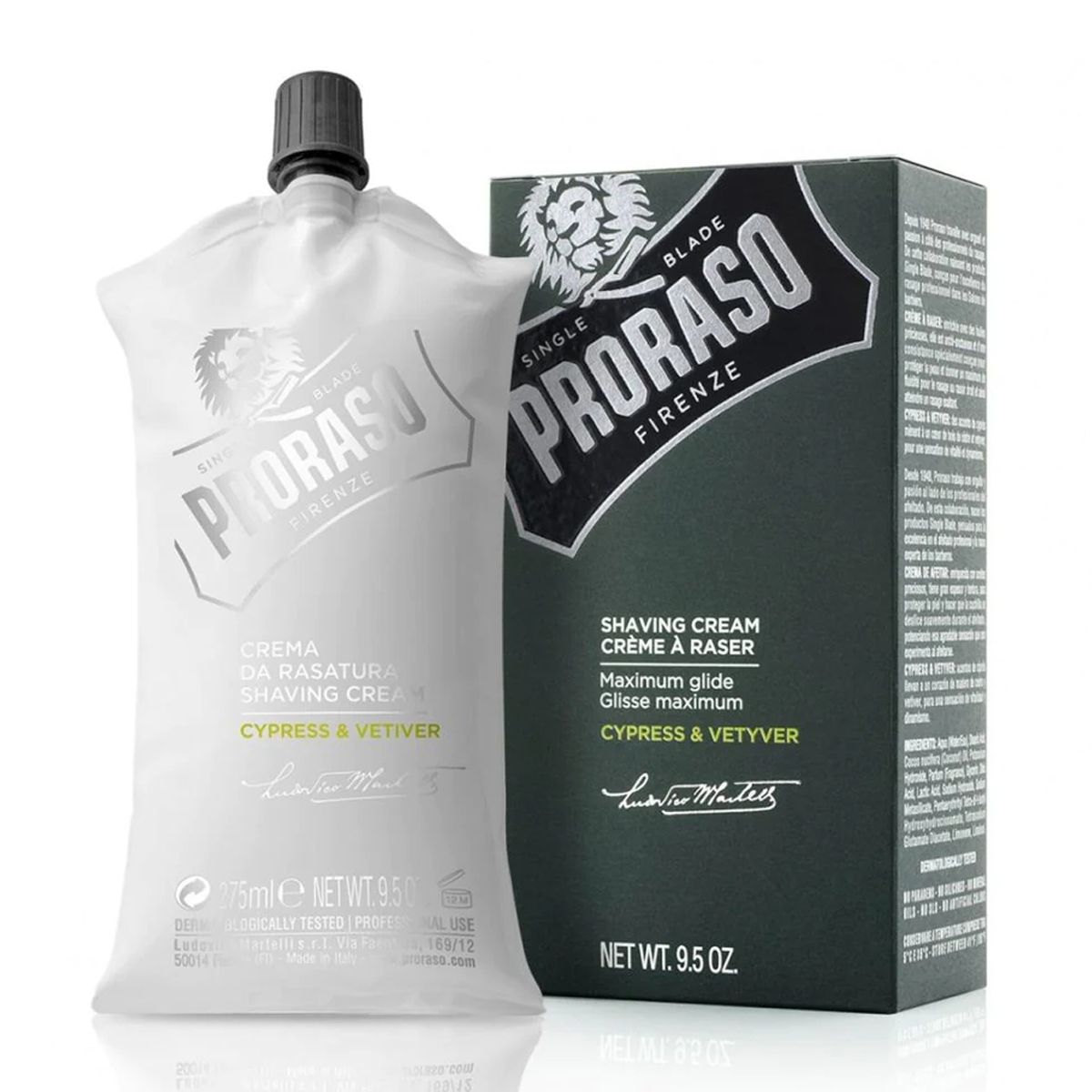 Proraso crème à raser cyprès vétiver 275ml