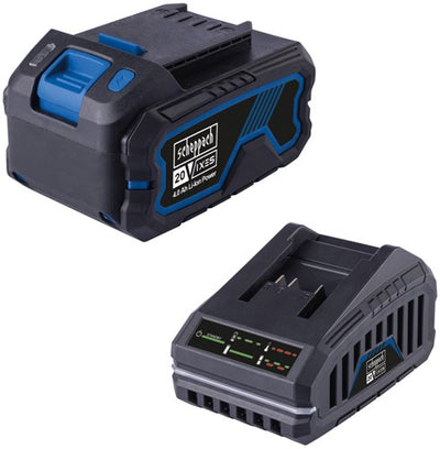 Scheppach kit de démarrage batterie 20v + chargeur de batterie sbsk4.0 - 7909201721