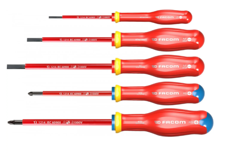 Facom jeu de tournevis protwist 5 pièces 1000v - at5ve.pb - at5ve.pb