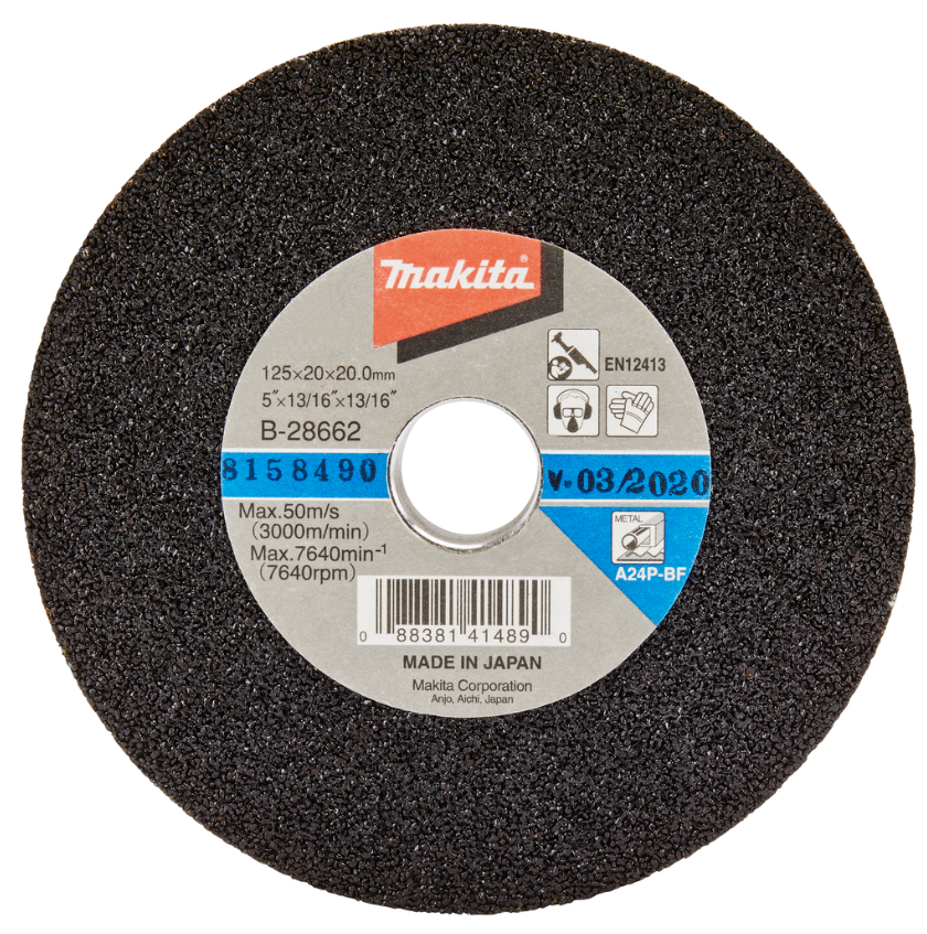 Accessoires Makita pierre à aiguiser épaisseur 20mm diamètre 125mm enregistrement 20