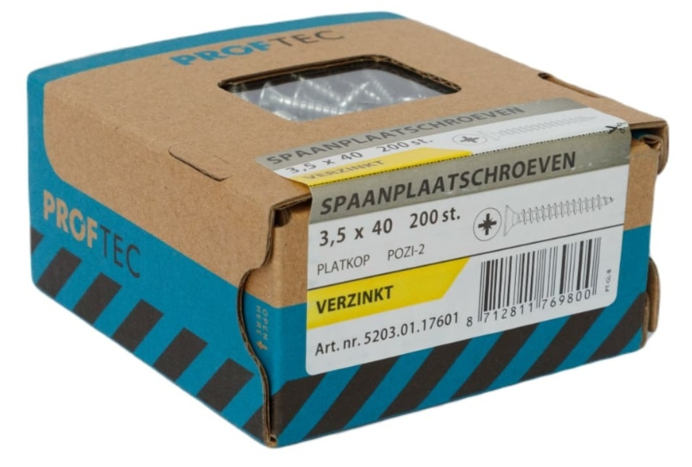 Vis pour panneaux d'aggloméré Proftec vz pk pz2 3,5x40 | 200 pièces - 5203.01.17601