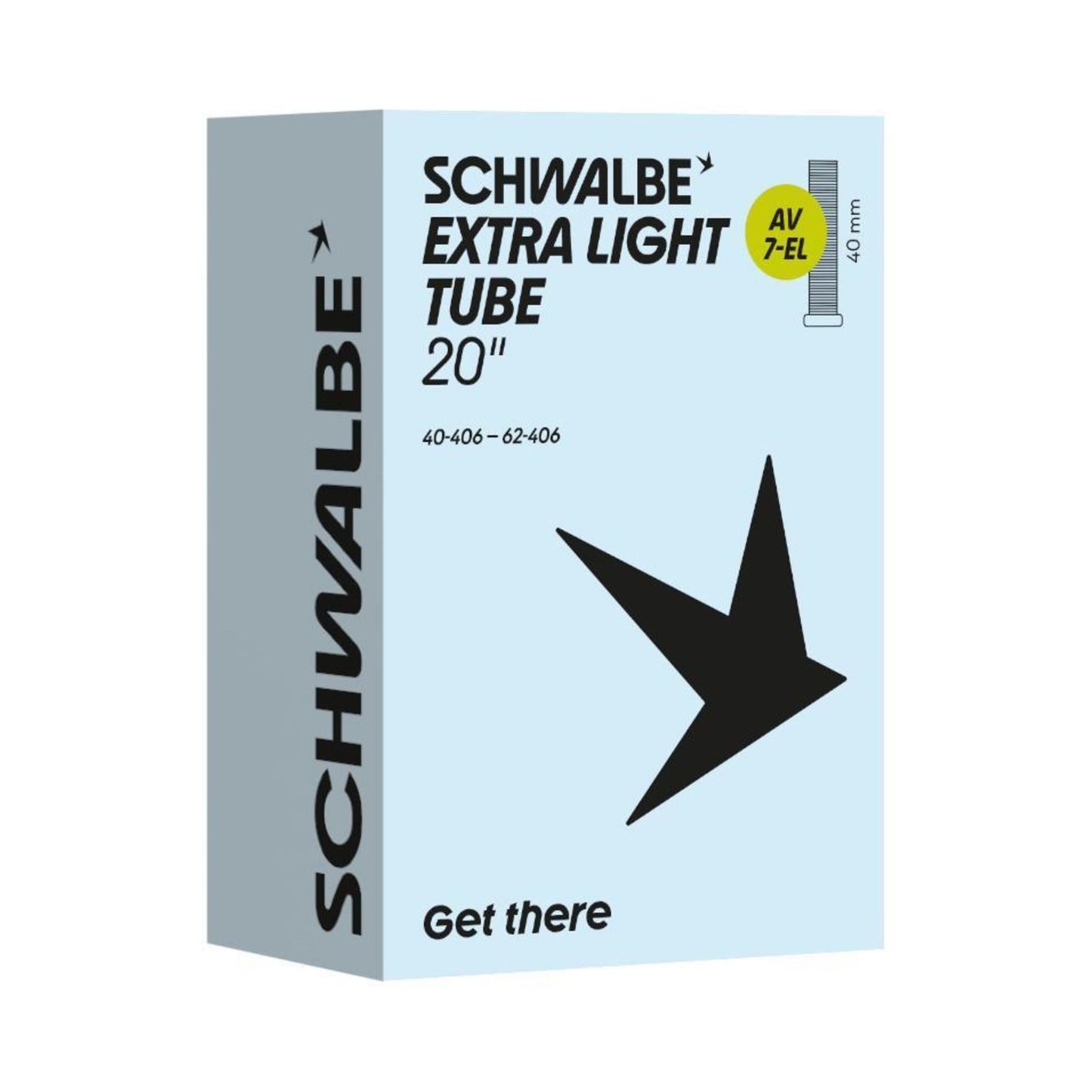Chambre à air Schwalbe av7-el 20 40 60-406 av 40mm