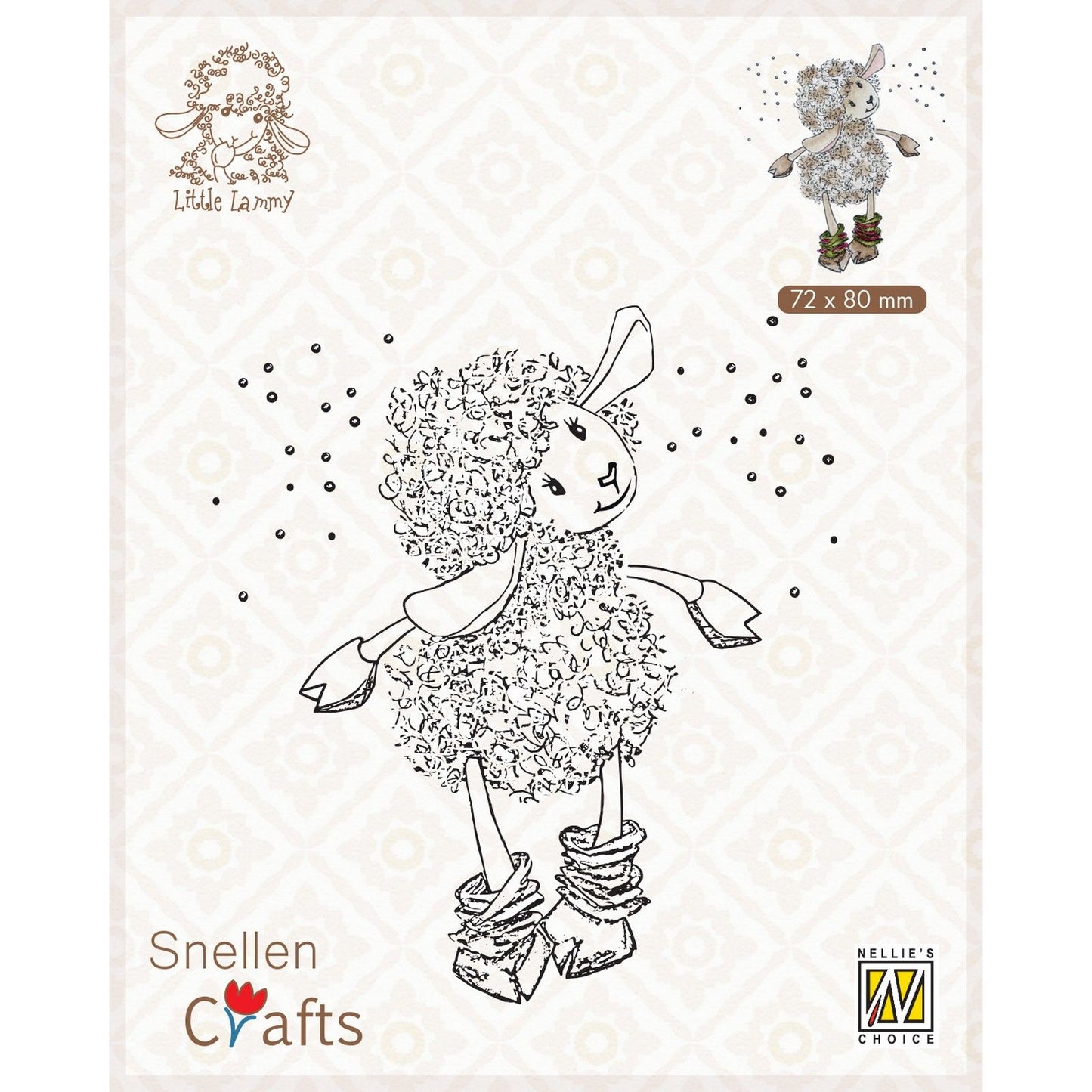 Le choix de Nellie • petit tampon transparent Lammy, il neige