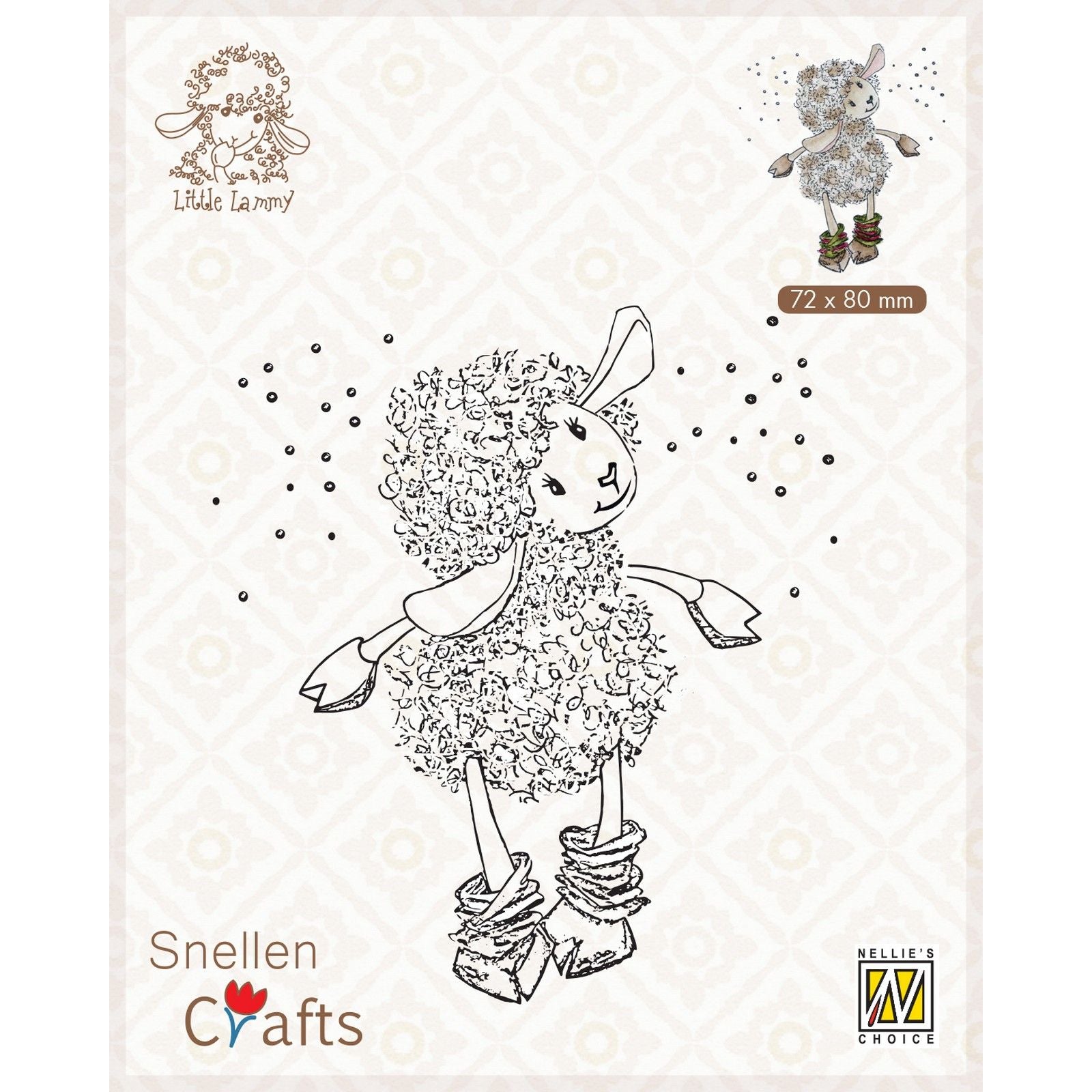 Le choix de Nellie • petit tampon transparent Lammy, il neige